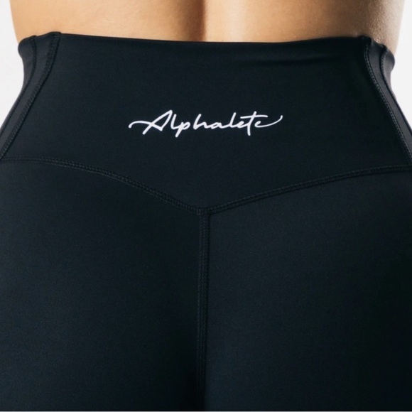 Alphalete Pulse Surge Leggings High Waisted Athletic Black Size Small Athleisure - Picture 3 of 10